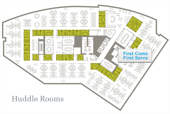 Map of Huddle Rooms